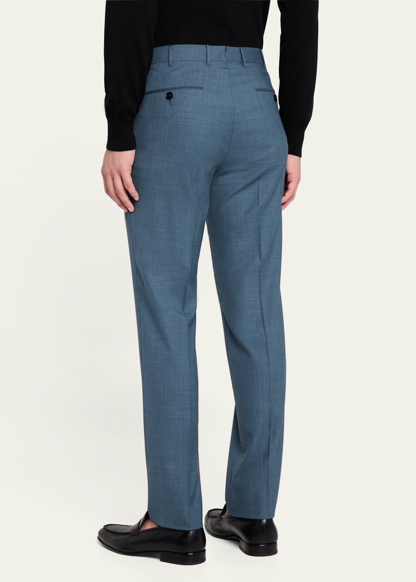 Men's High Performance Flat-Front Trousers - 3