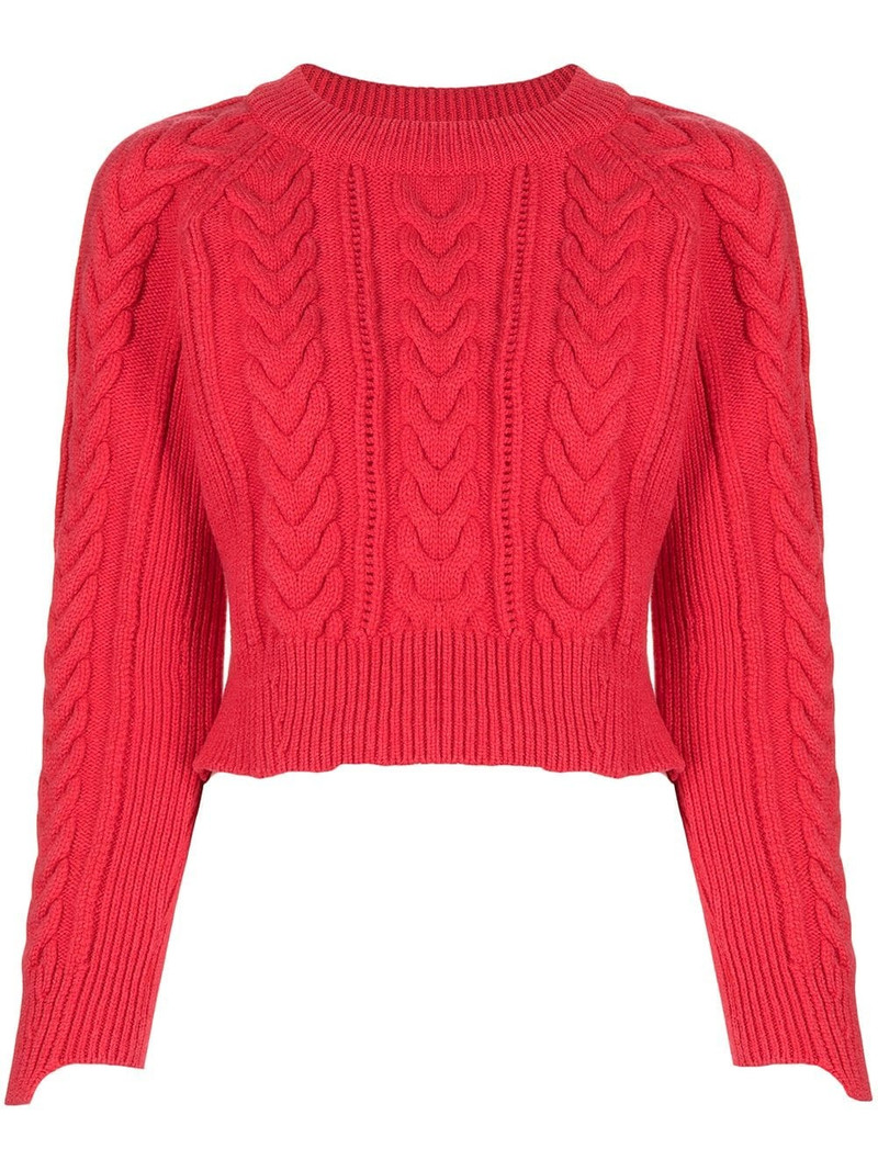 cable-knit fitted jumper 1