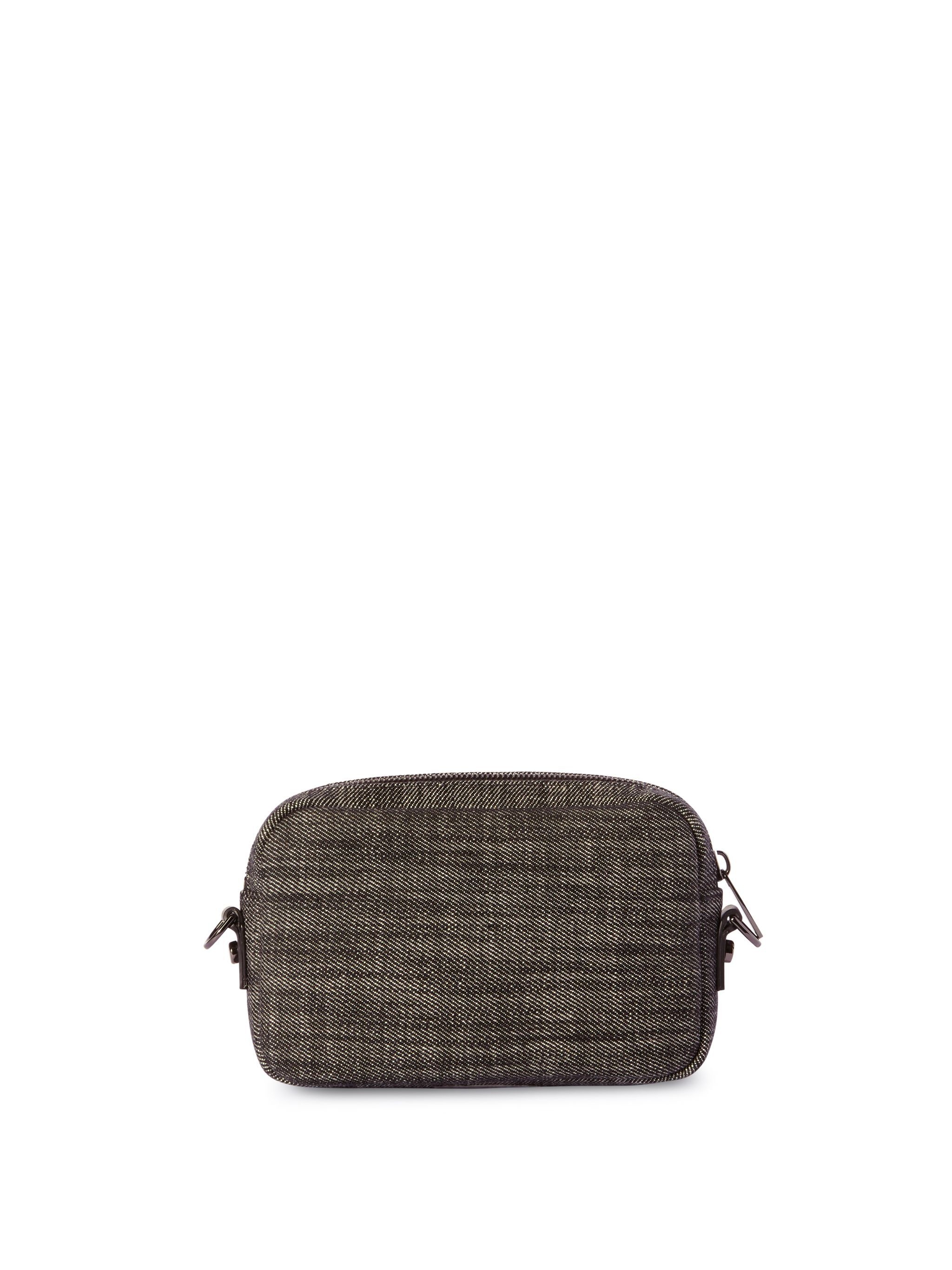 Black Diagonal Quilted Camera Bag - 5