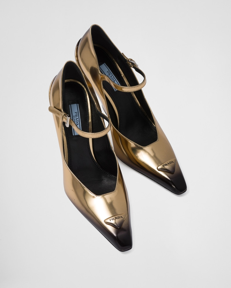 Brushed leather pumps 4