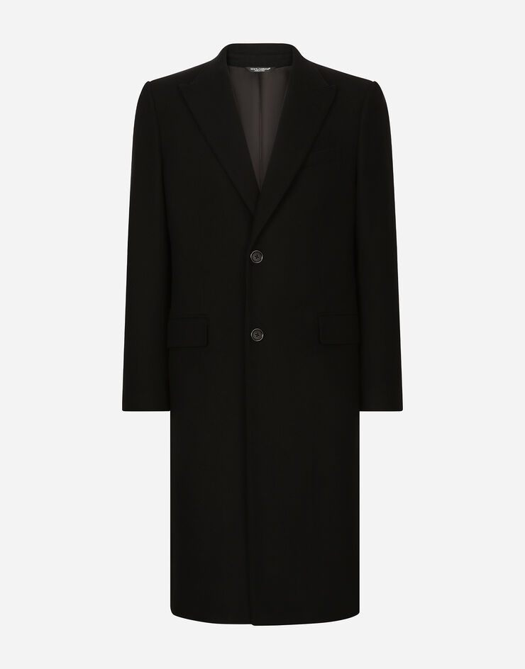 Single-breasted wool coat - 1