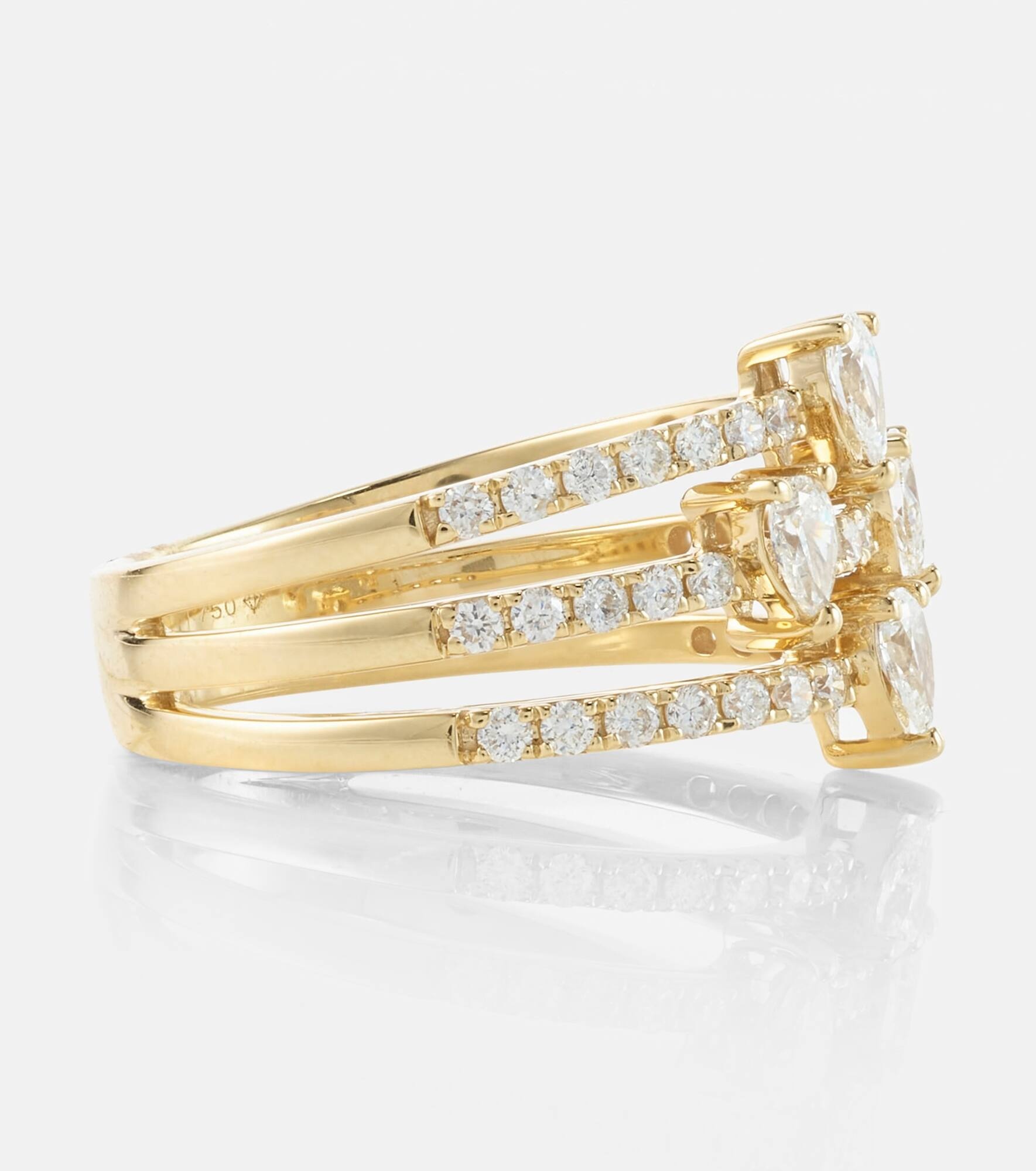 Héra 18kt gold ring with diamonds - 4