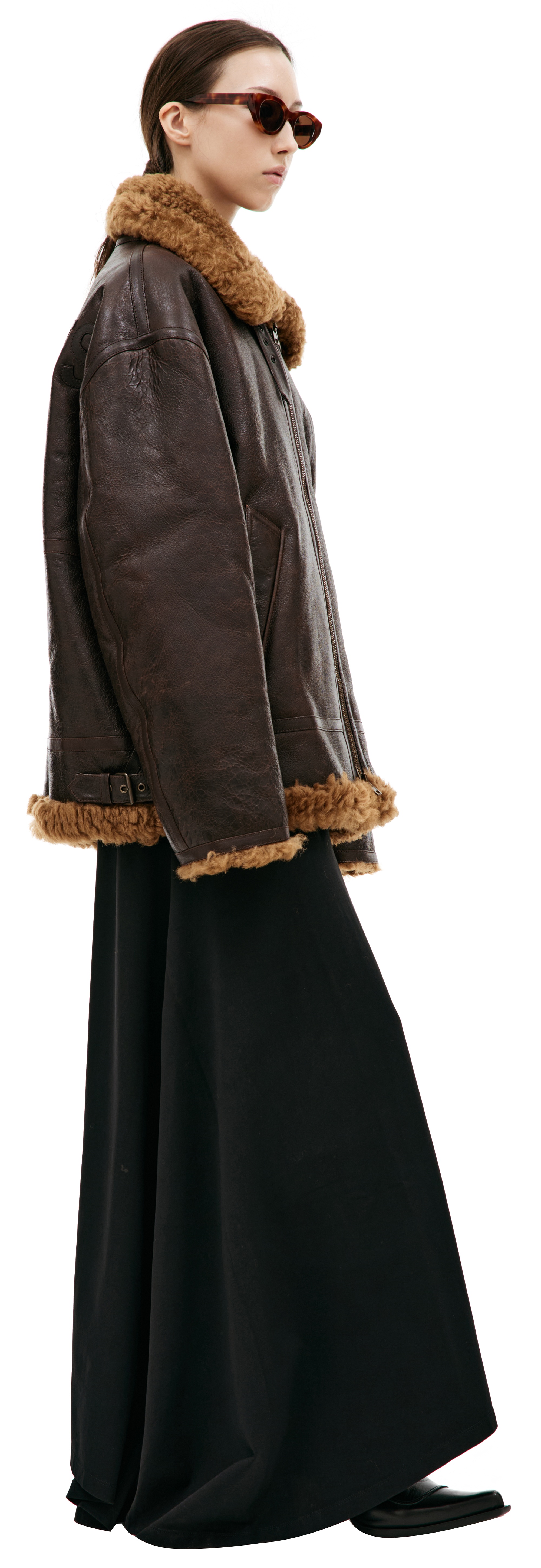 LEATHER AVIATOR JACKET - 2
