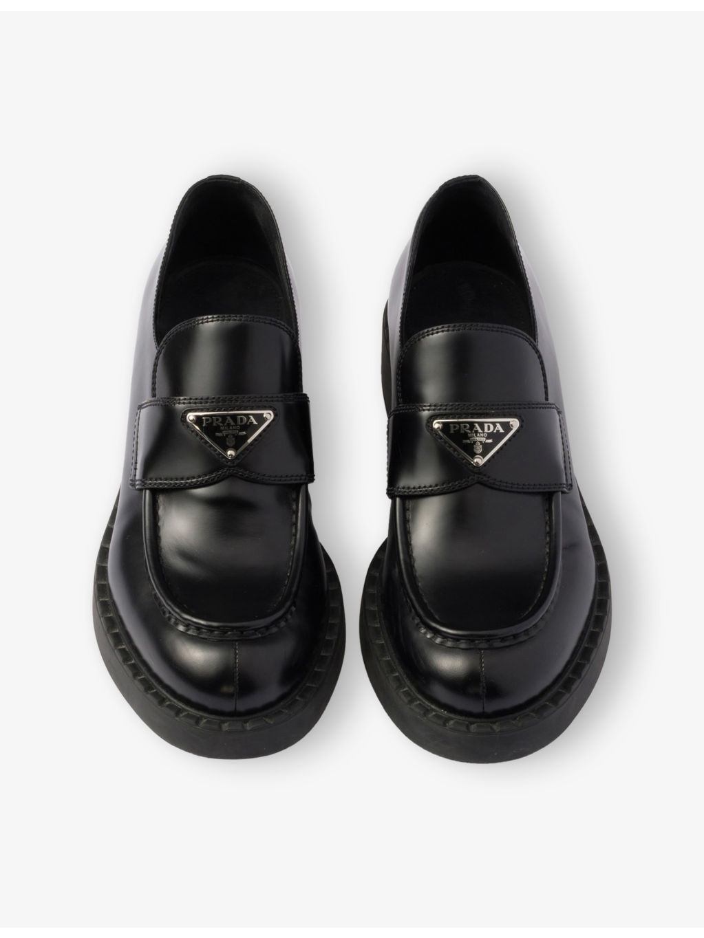 Logo-Plaque Leather Loafers - 2