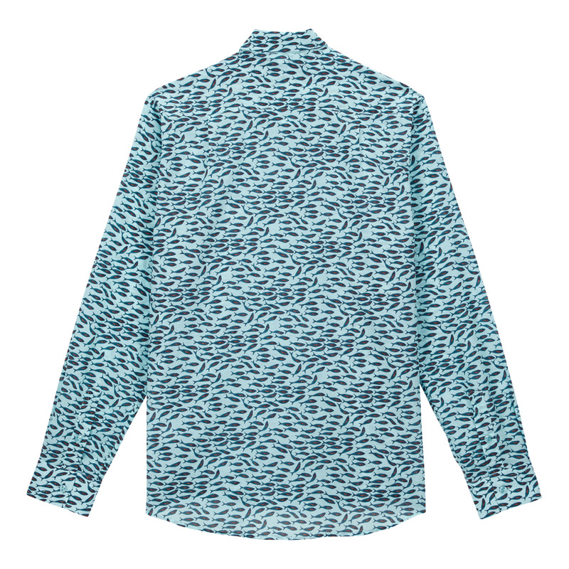 Vilebrequin Unisex Cotton Voile Lightweight Shirt Gulf Stream outlook