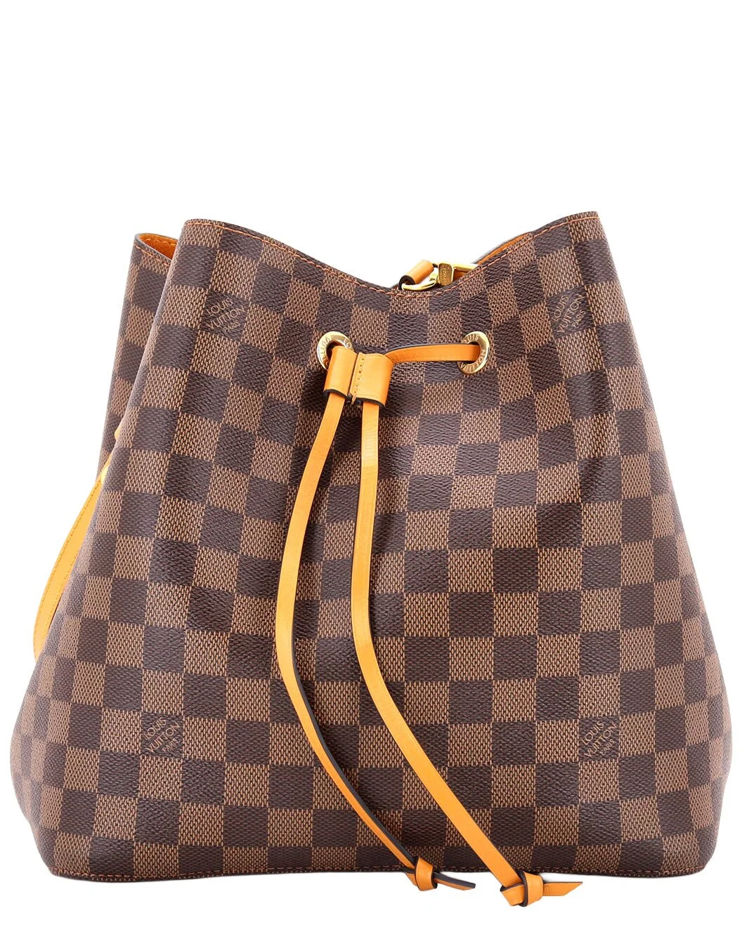 Louis Vuitton Brown Damier & Leather NeoNoe MM (Authentic Pre-Loved) - 1