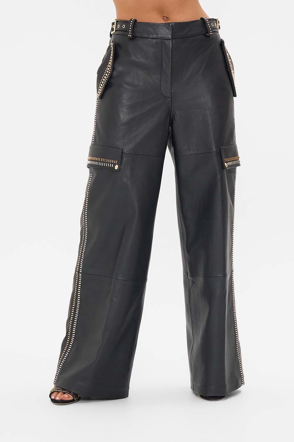 LEATHER UTILITY PANT - 5