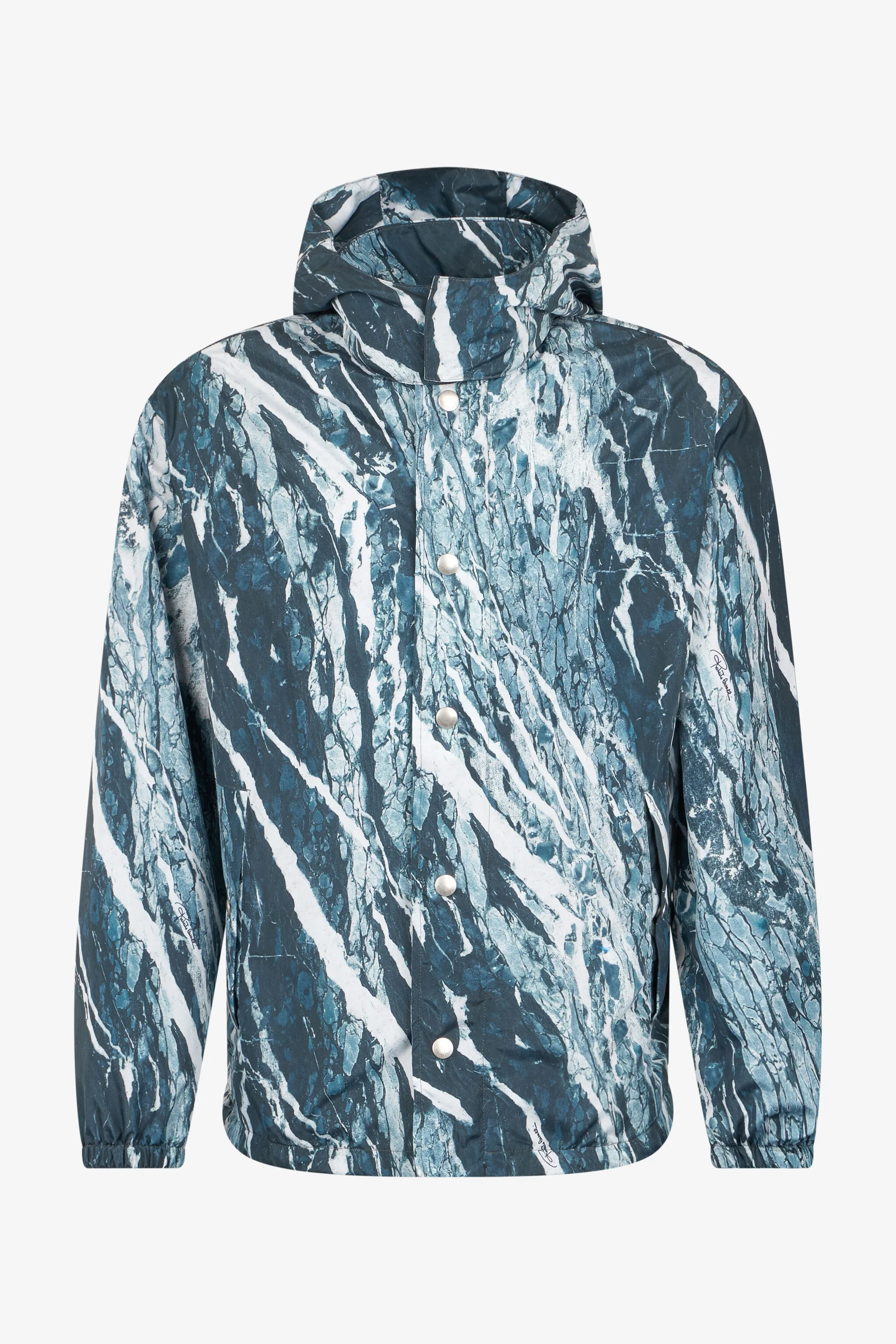 Marble-Print Bomber Jacket - 1