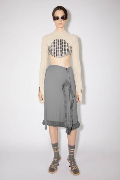 Acne Studios Georgette wrap skirt - Dusty purple outlook