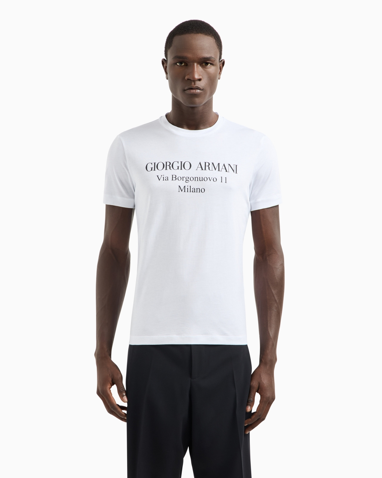 Borgonuovo 11 crew-neck T-shirt in Pima cotton jersey - 4