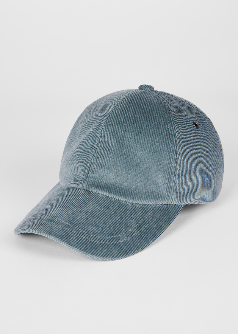 Paul Smith Light Blue Corduroy Baseball Cap outlook
