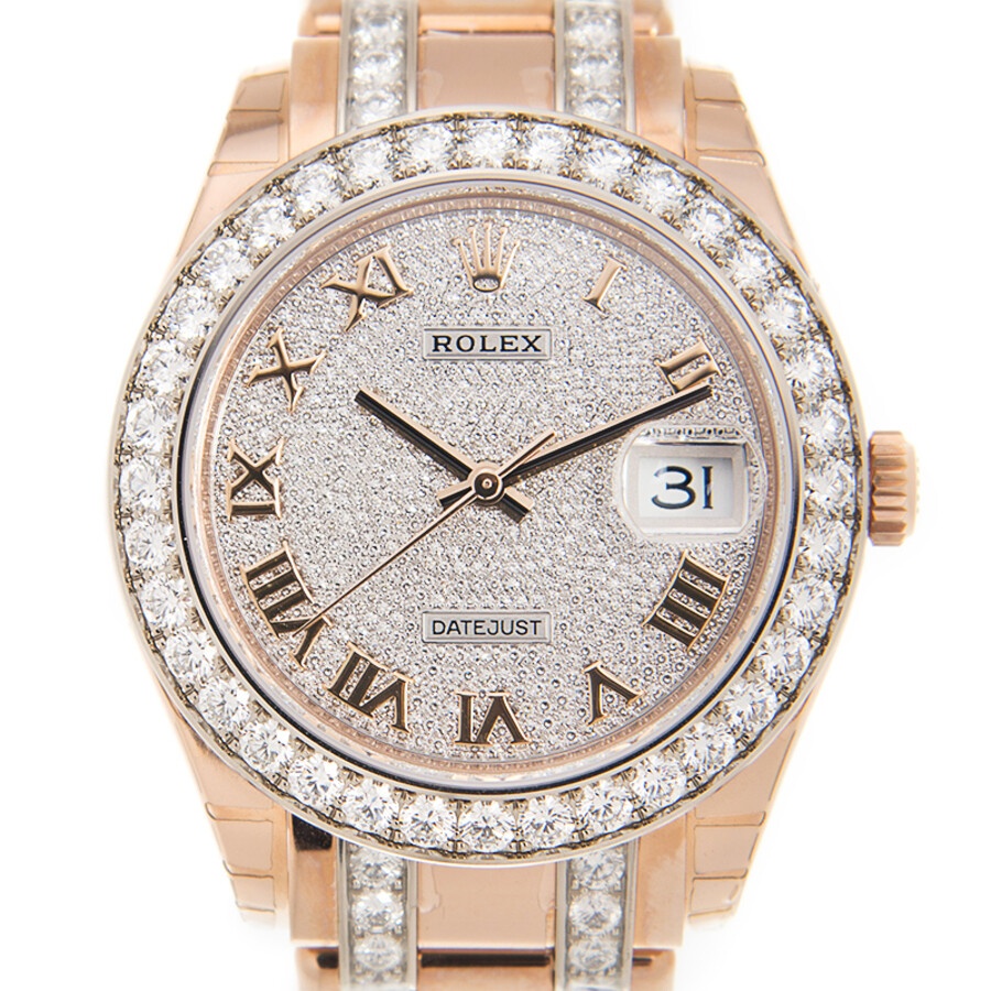 Rolex Pearlmaster 39 Diamond Pave Dial Men's 18kt Rose Gold Pearlmaster Watch 86285DRPM - 2