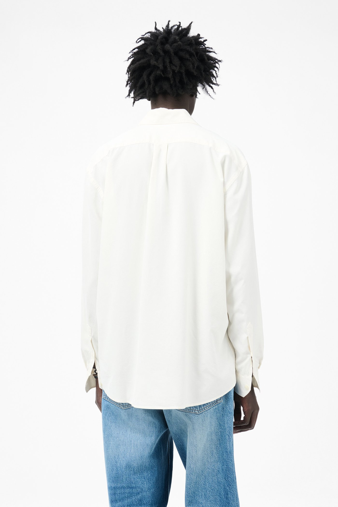 Initial Shirt Off White Fine Silk - 5