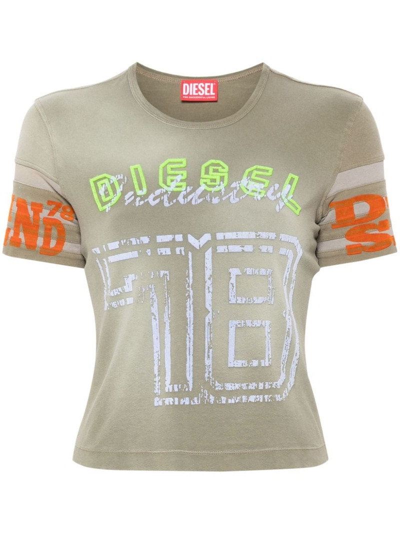 T-Uncusl flocked-logo T-shirt 1