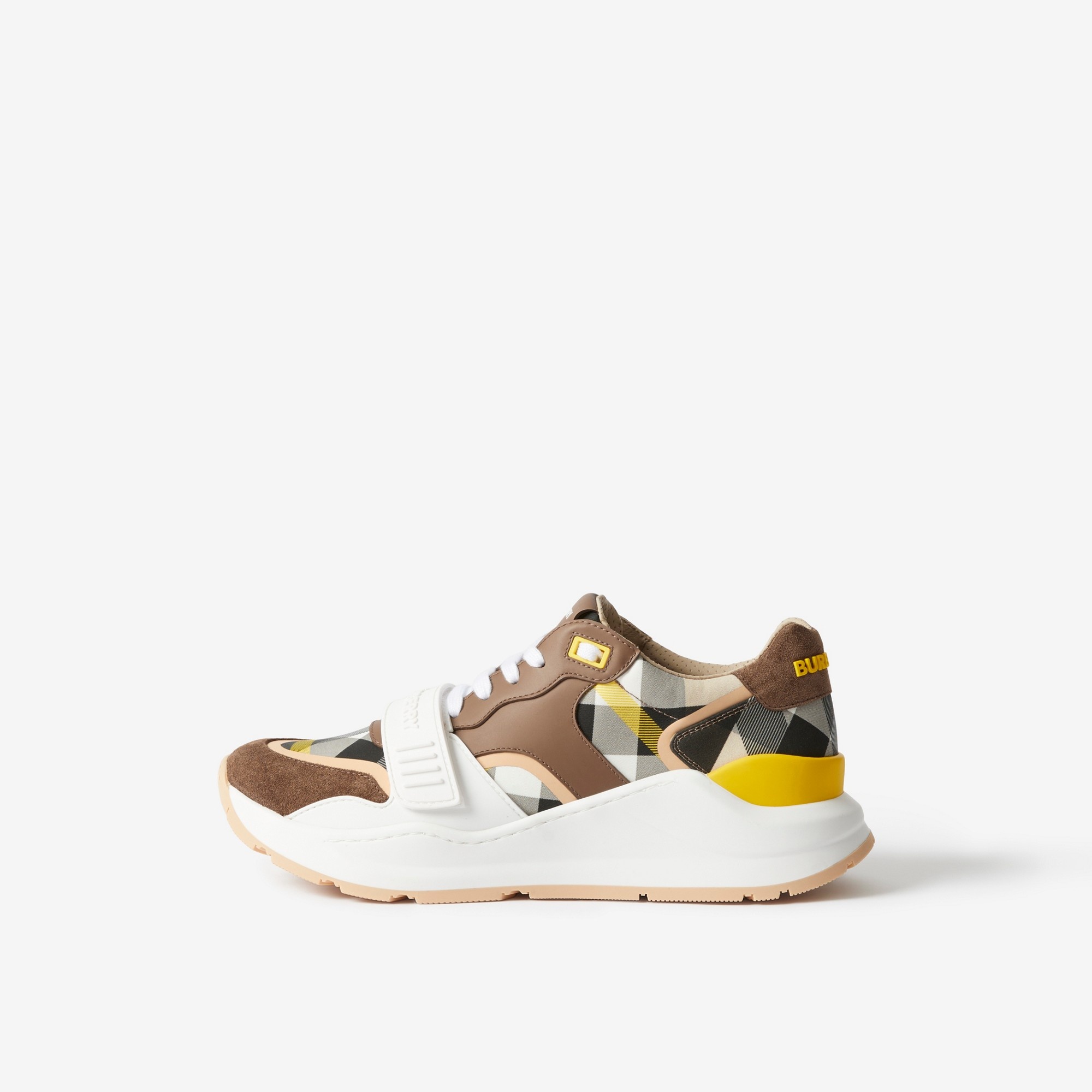 Check, Suede and Leather Sneakers - 5