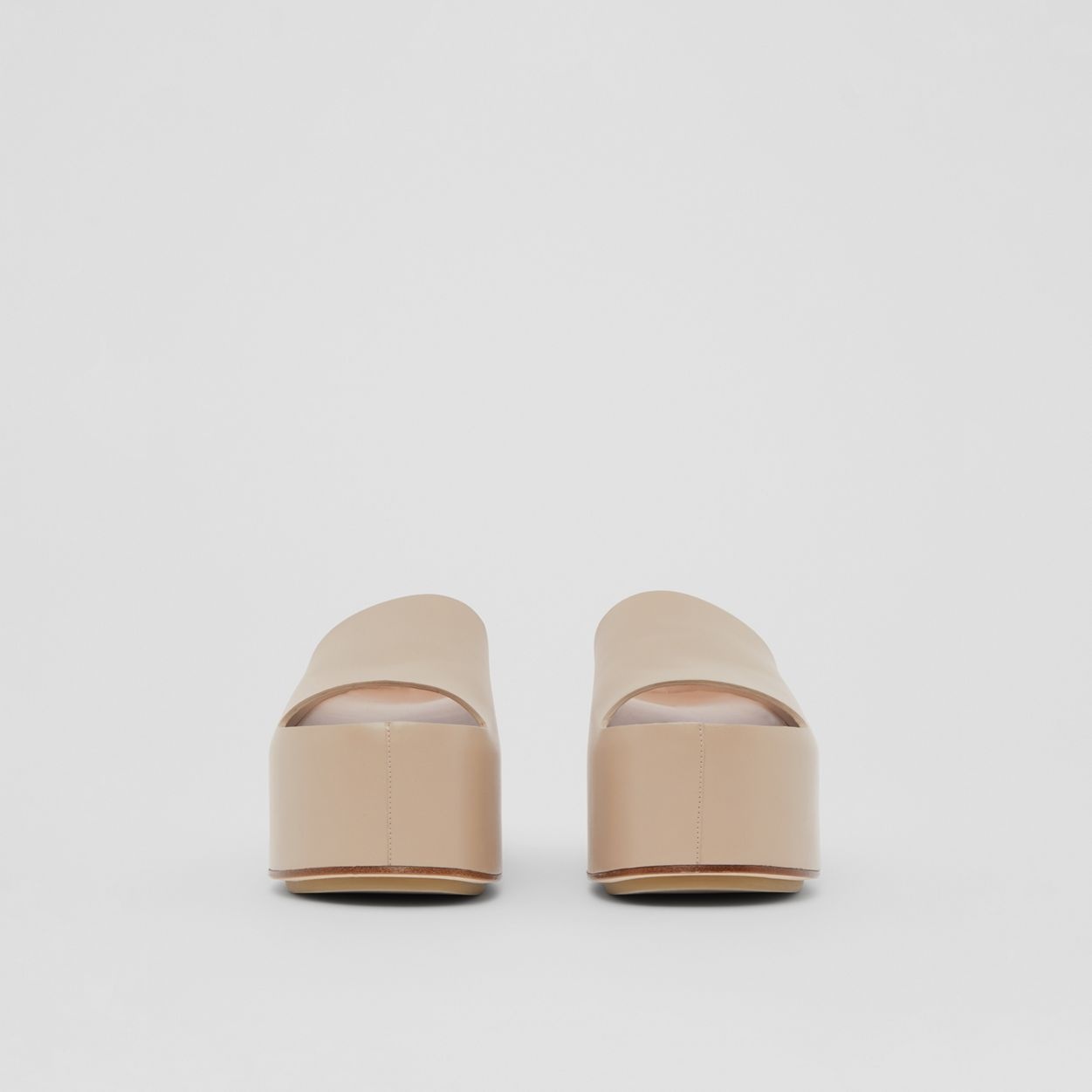 Leather Platform Sandals - 5