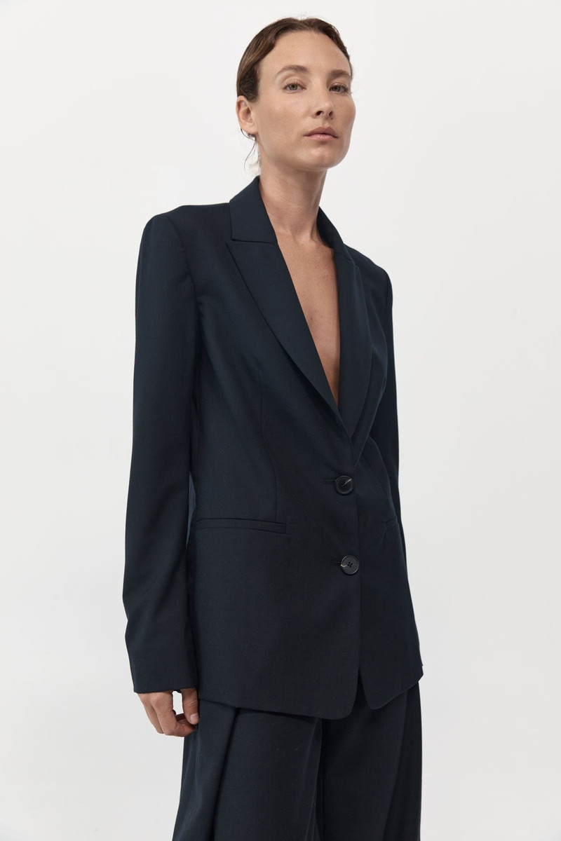 ST. AGNI Zip Detail Blazer - Black outlook