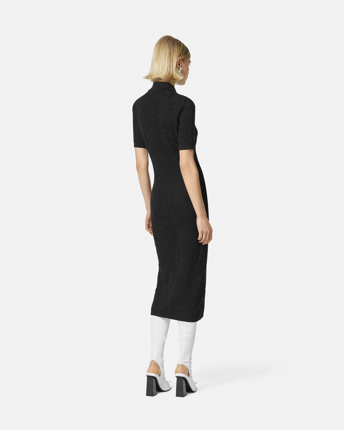 Barocco Knit Midi Dress - 5