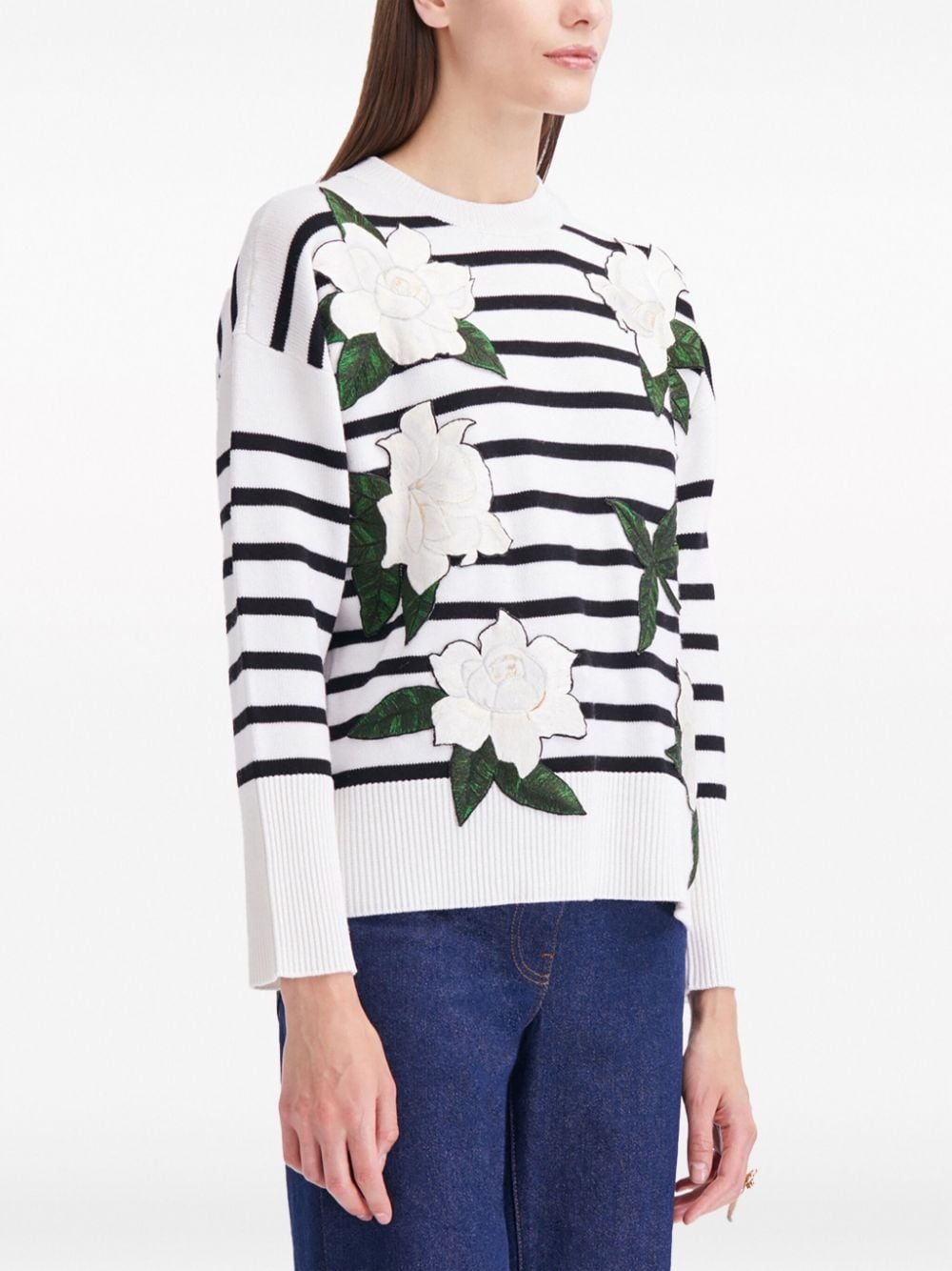 Gardenia striped threadwork jumper - 3