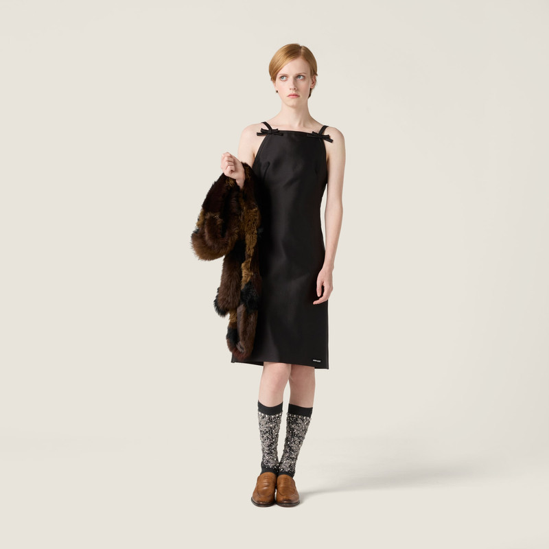 Miu Miu Silk and wool mini-dress outlook