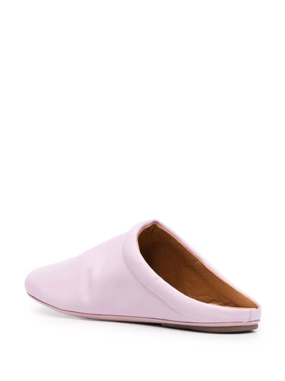 slip-on leather mules - 3