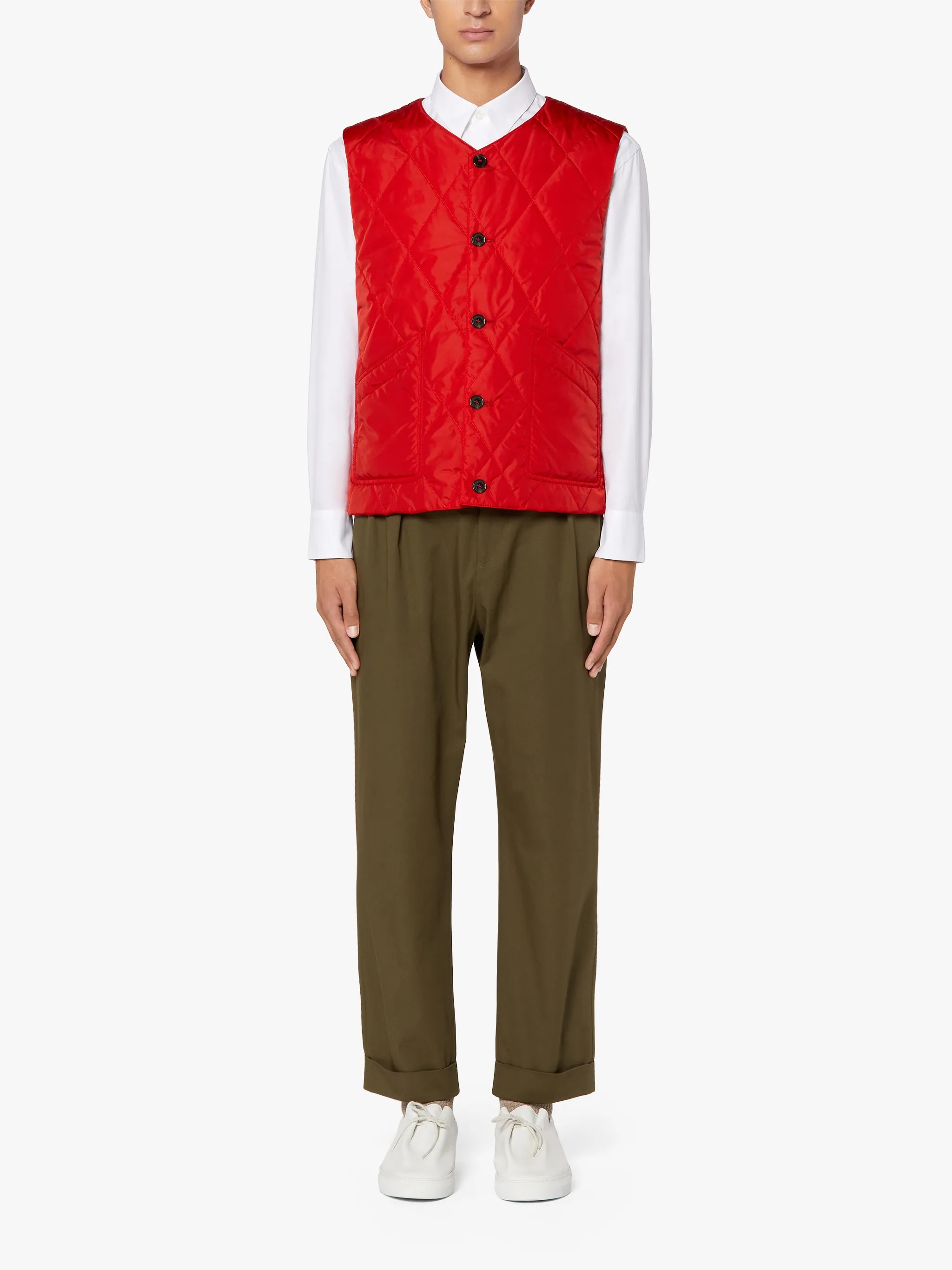 HIG RED QUILTED NYLON LINER VEST | GQM-204 - 2