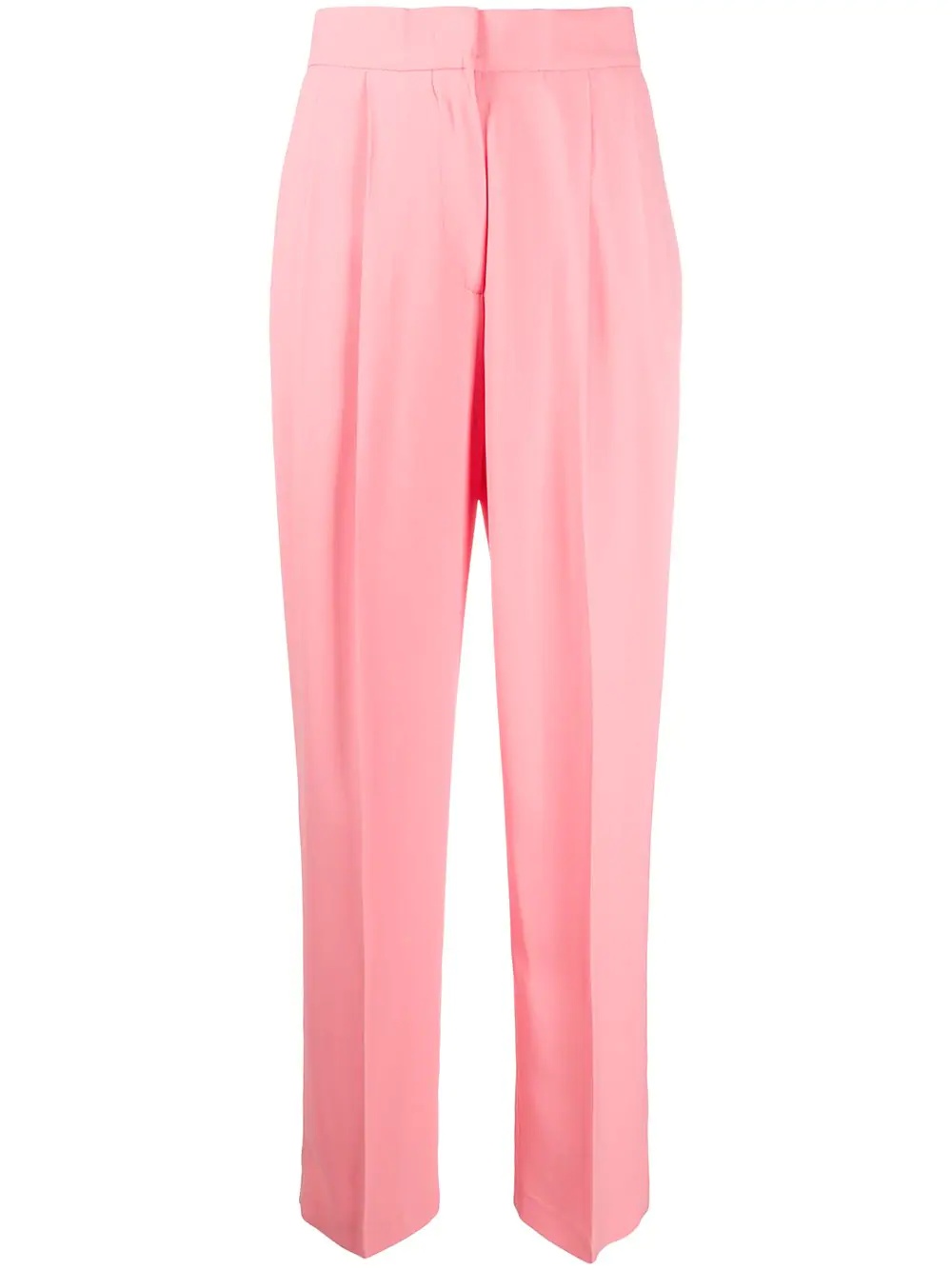 high-waisted straight trousers - 1