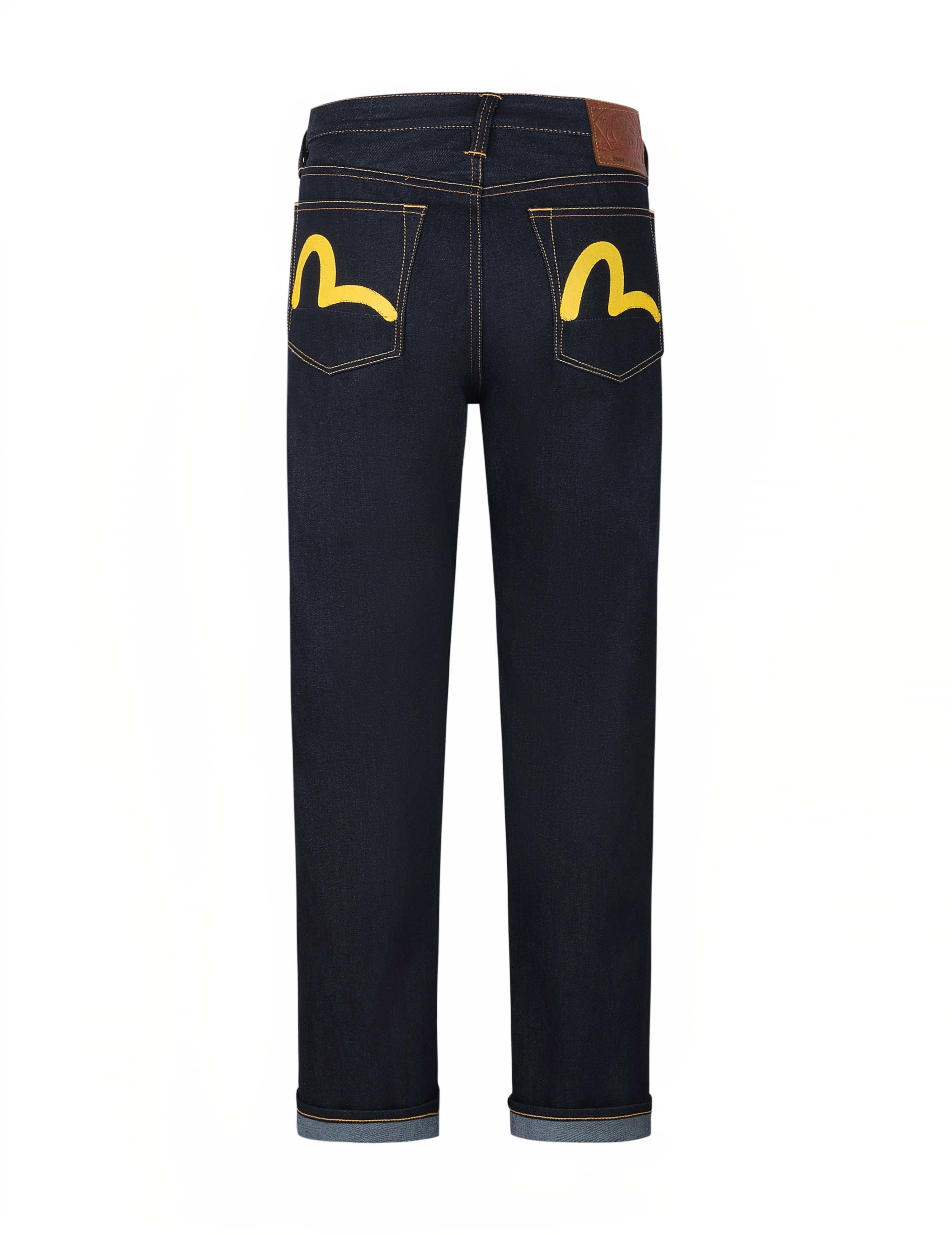 Yellow Seagull Print Regular Fit Jeans #2000 - 11