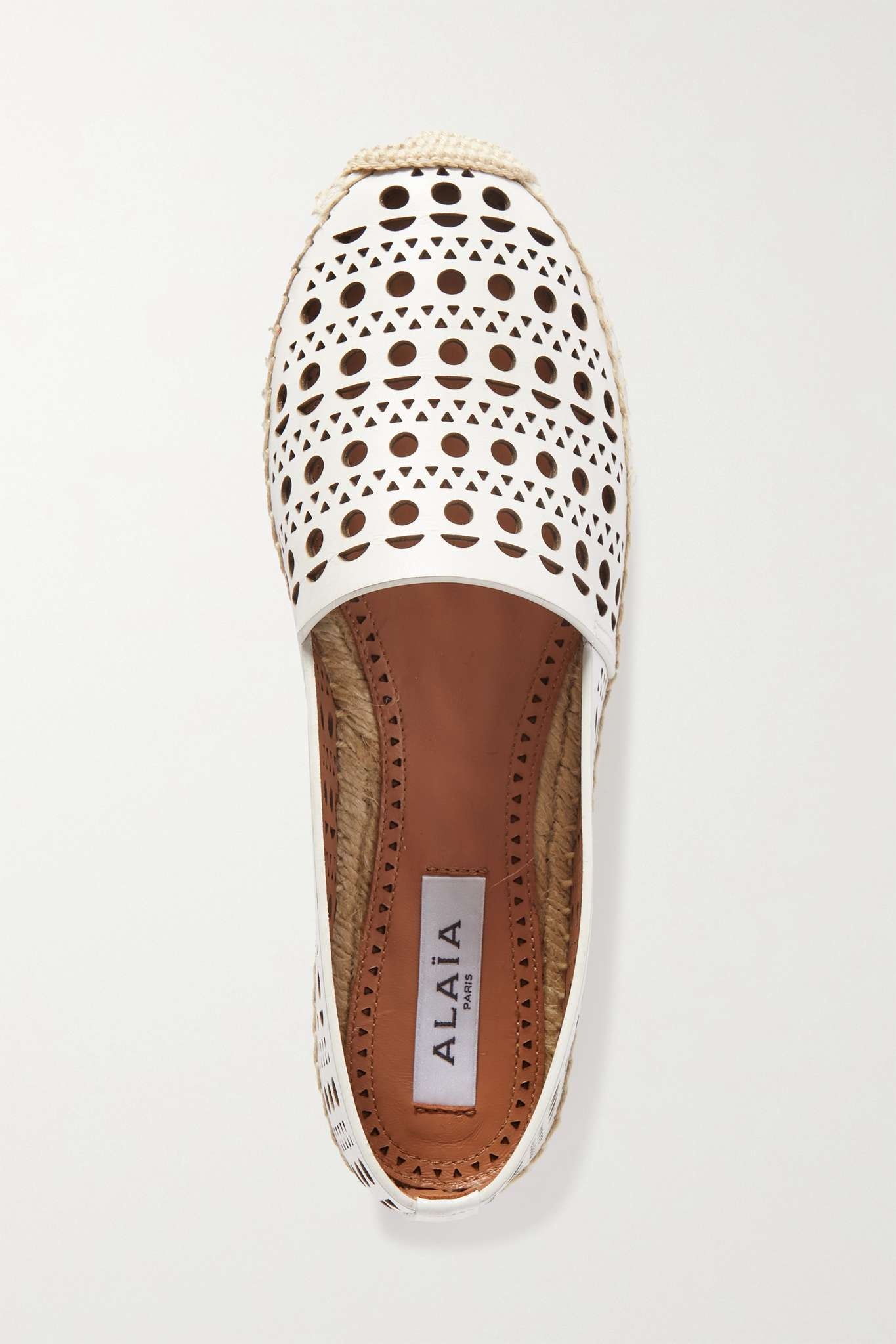 Laser-cut leather espadrilles - 5