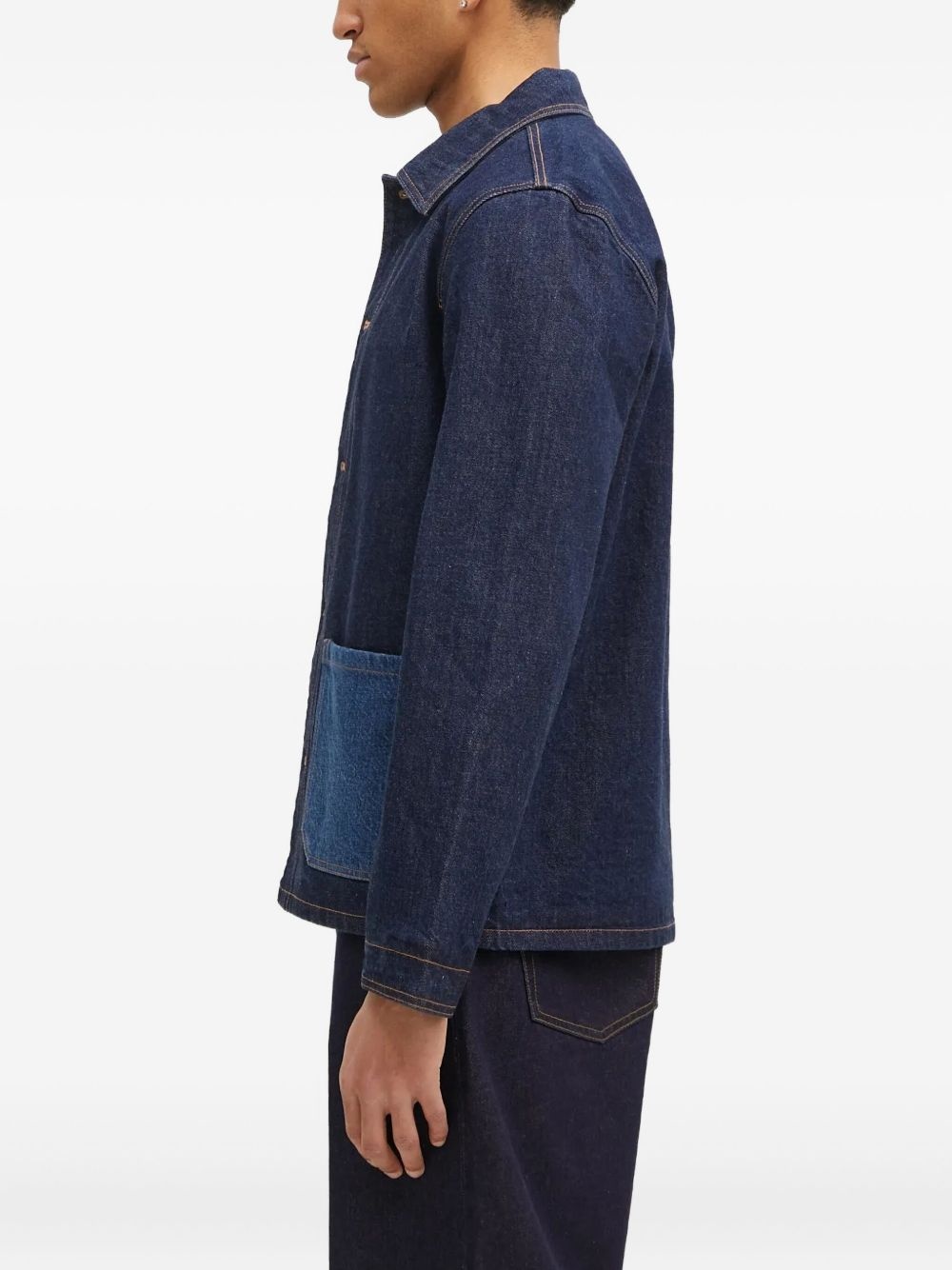 contrast-pocket denim jacket - 2