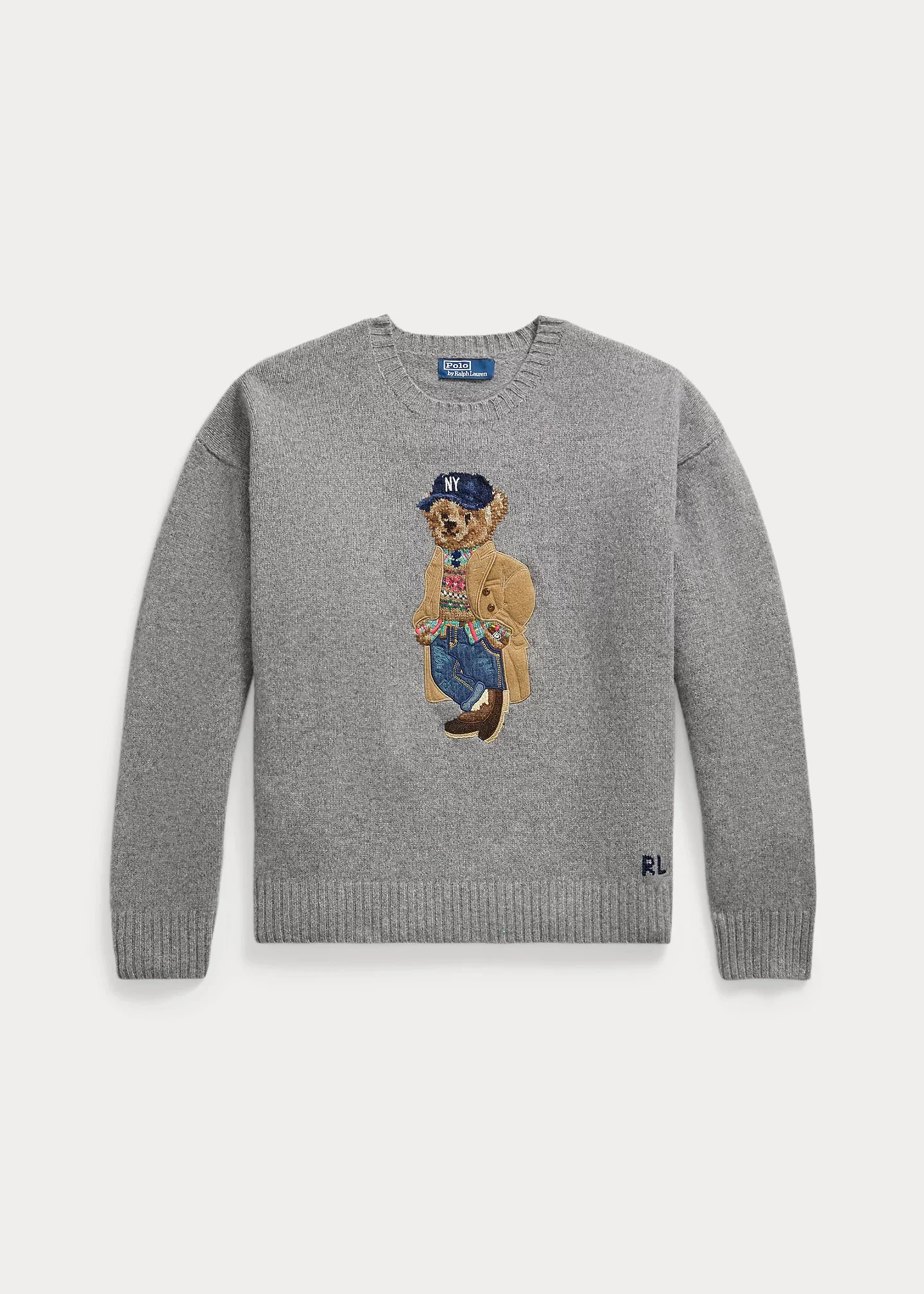 Relaxed Fit Polo Bear Sweater - 1