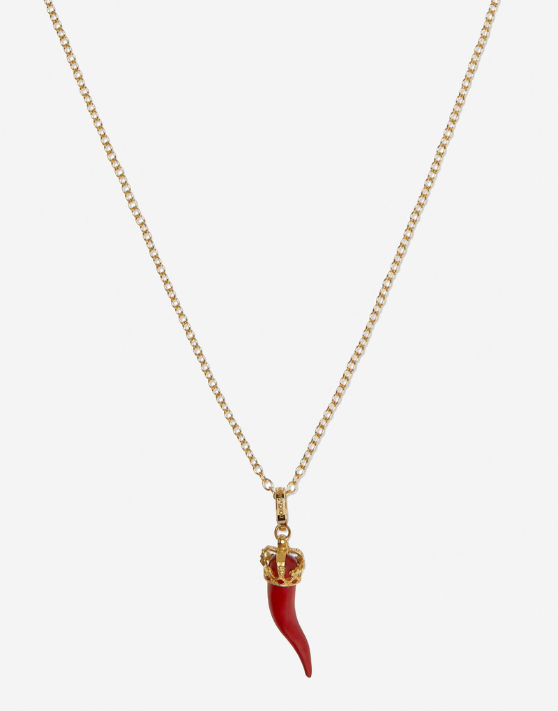 Dolce & Gabbana Good luck pendant in enamelled yellow gold outlook