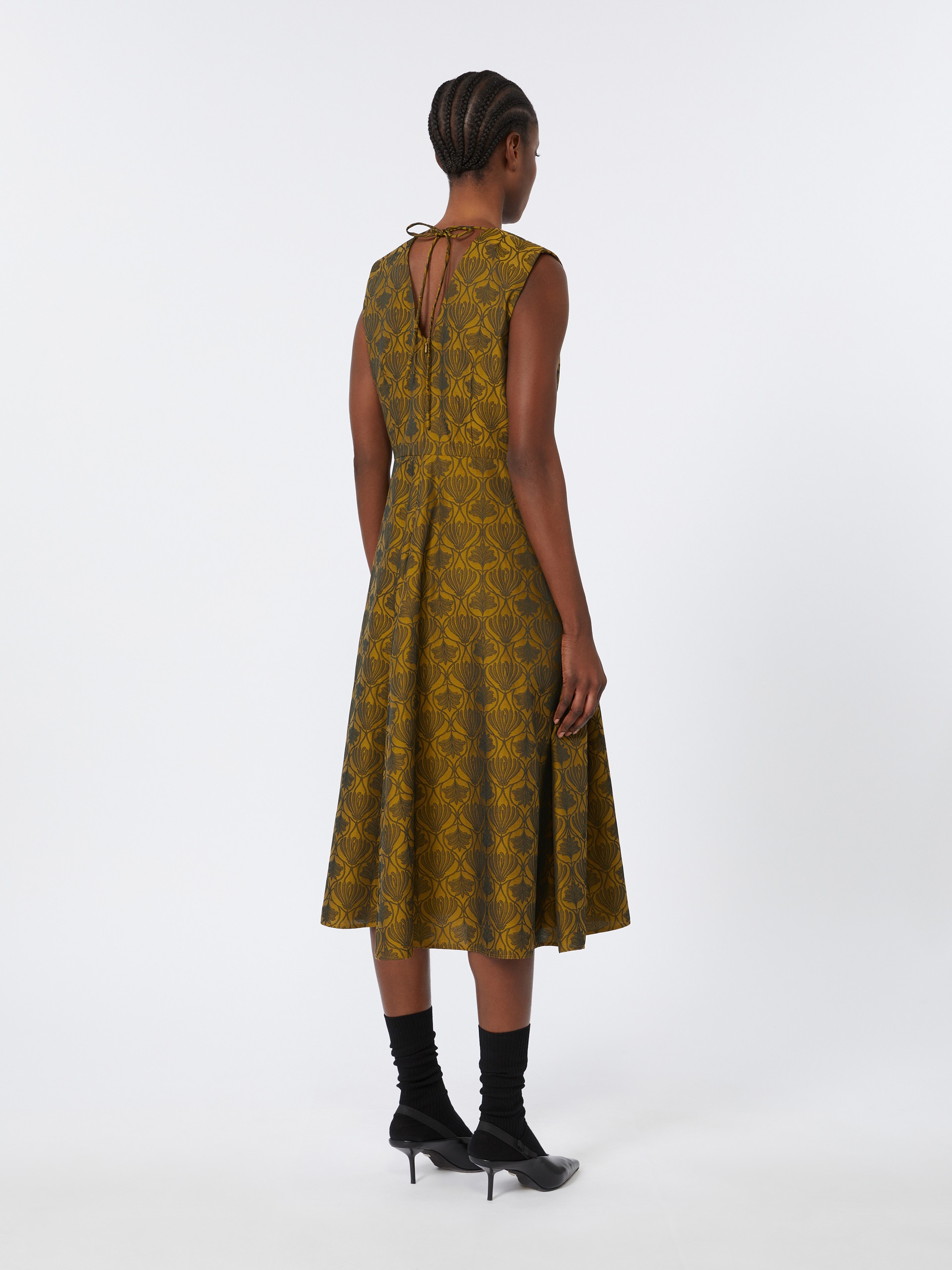 LAUREN Flared jacquard dress - 4