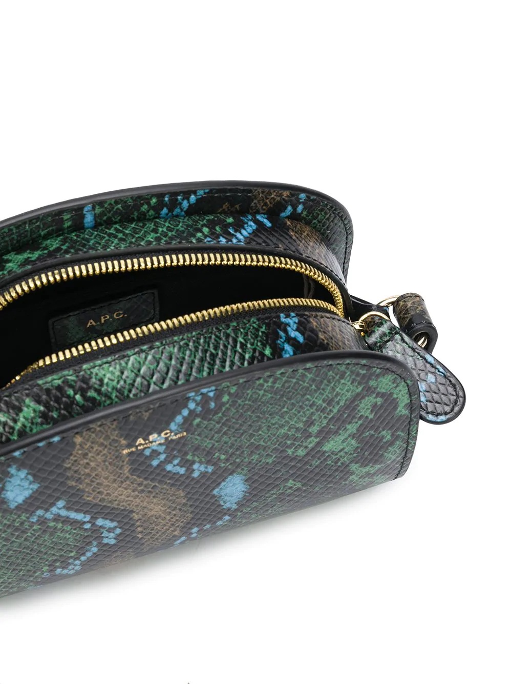 Demi-Lune Mini snake-effect bag - 5