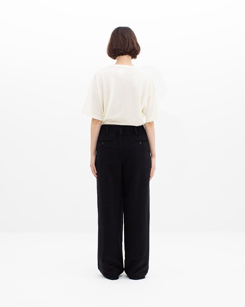 WIDE PANTS (SILK) W BLACK - 3
