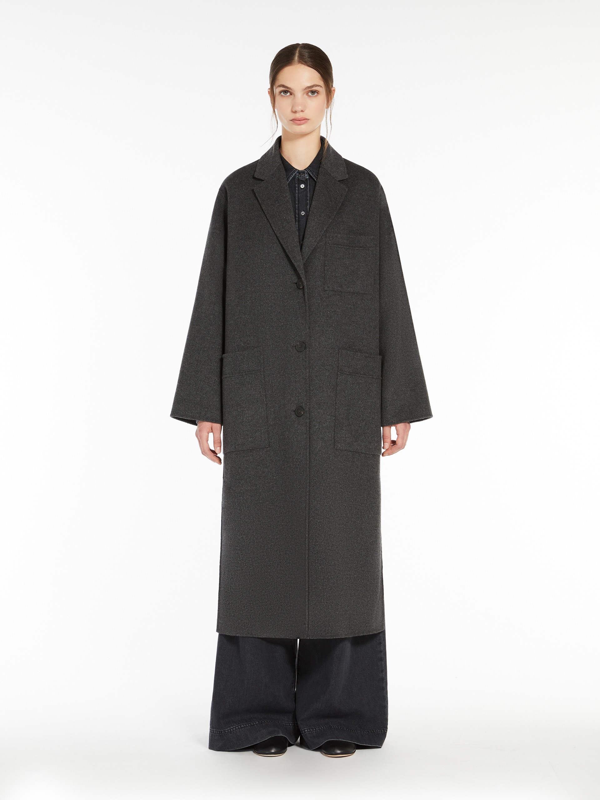 GALOSCE Long double-faced wool coat - 3