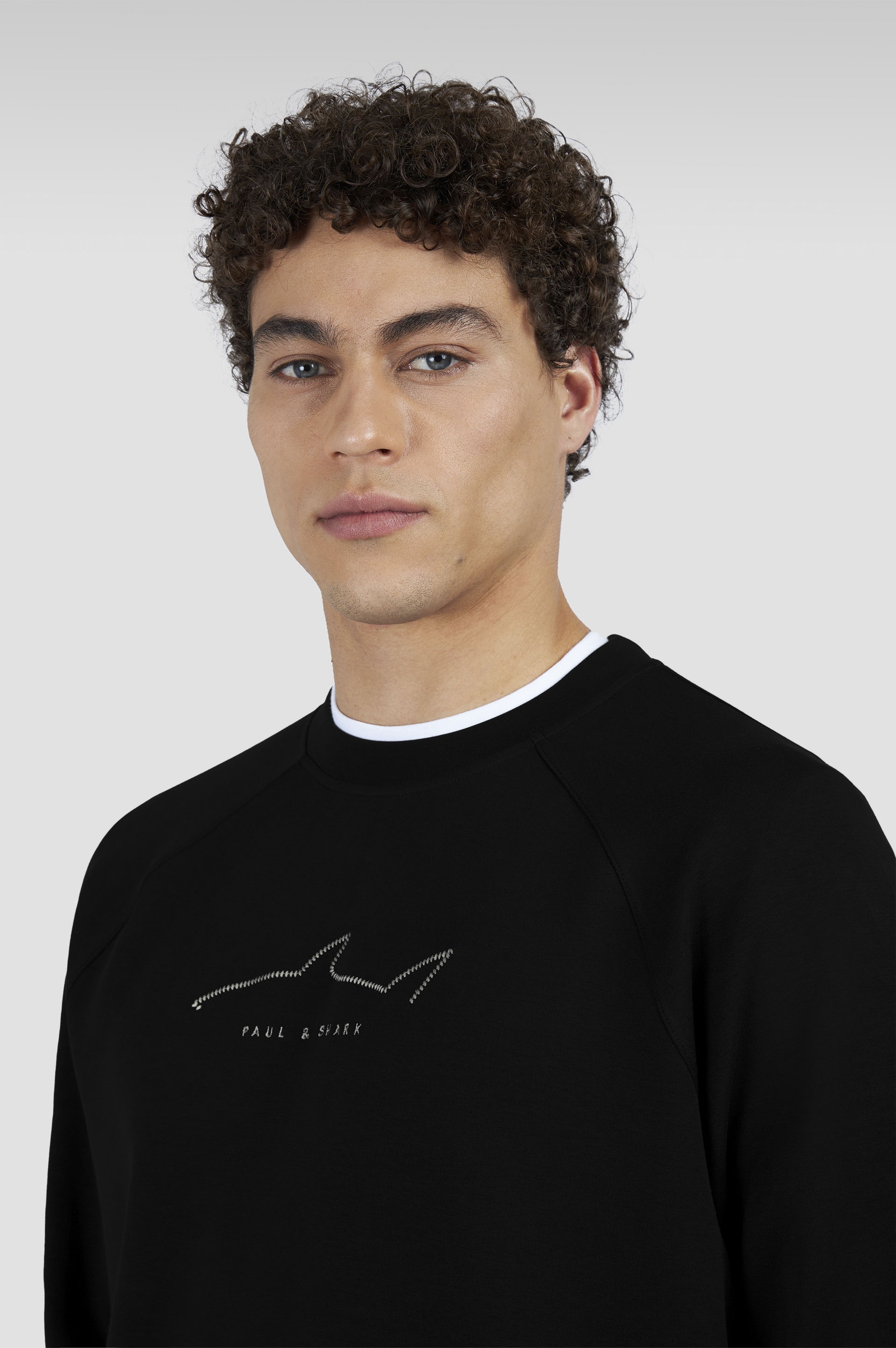 COTTON SWEATSHIRT WITH ACTIVE FLEECE AND EMBROIDERED SHARK - 4