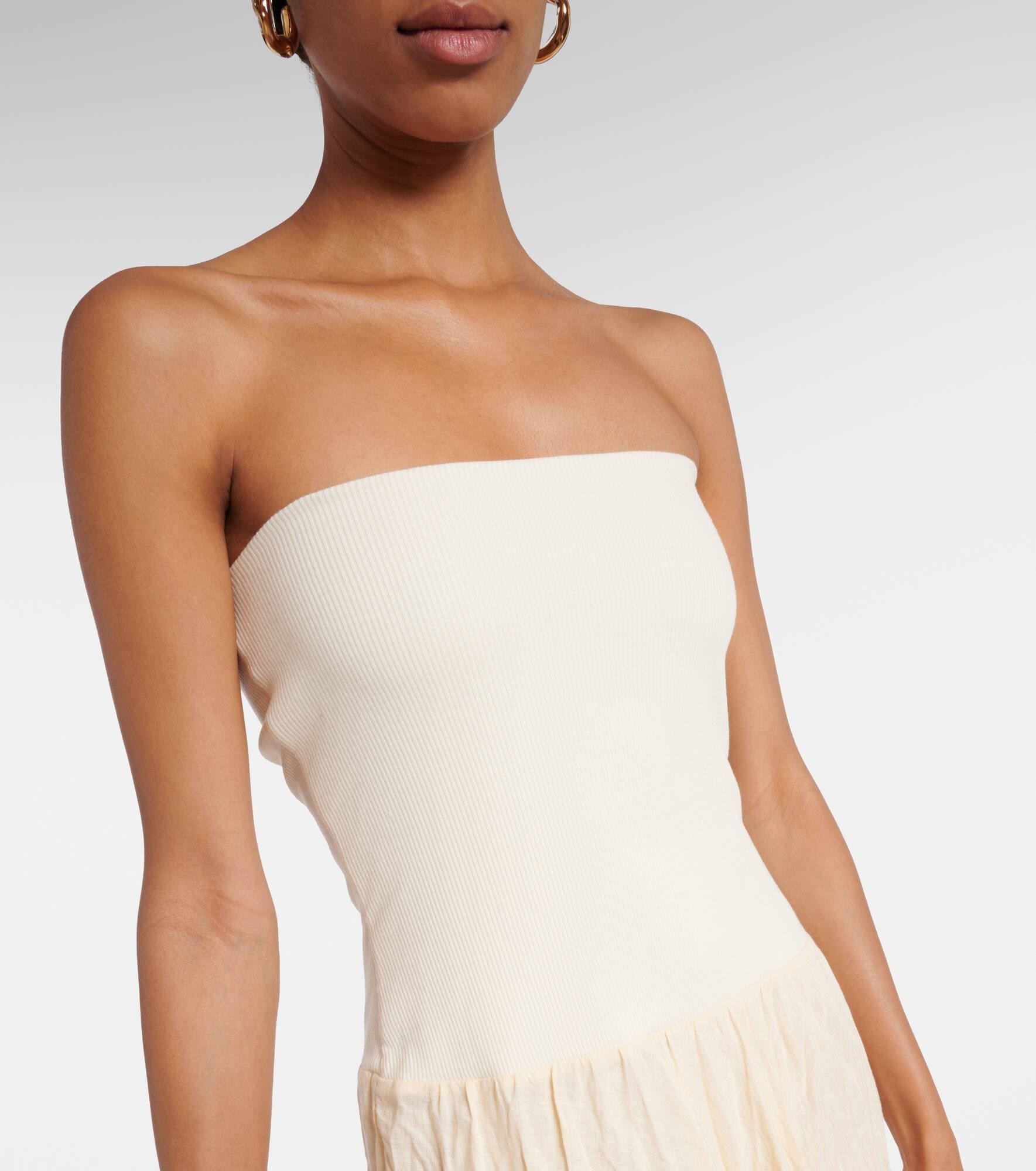 Linen-blend maxi dress - 4
