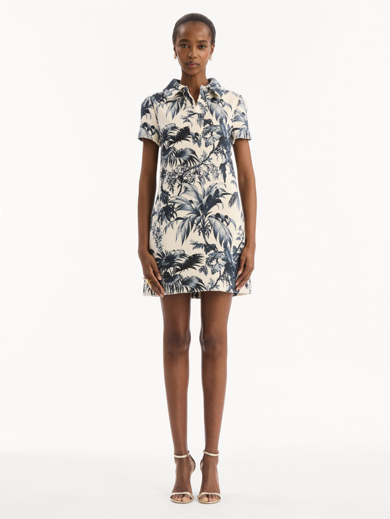 Oscar de la Renta CHINÉ PALM LEAVES SHIFT DRESS outlook