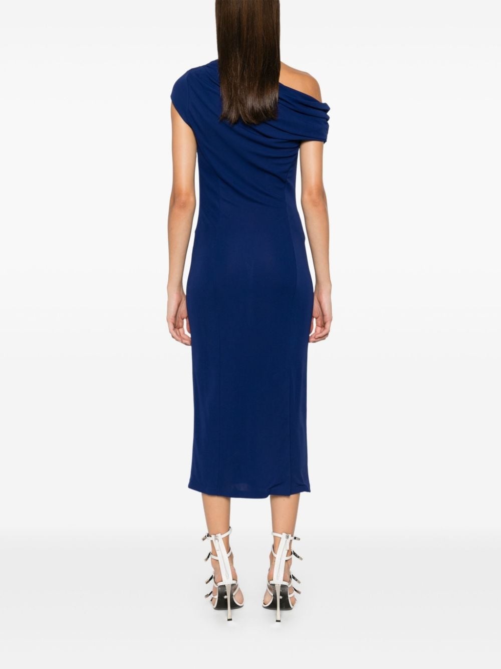 cowl-neck midi dress - 4