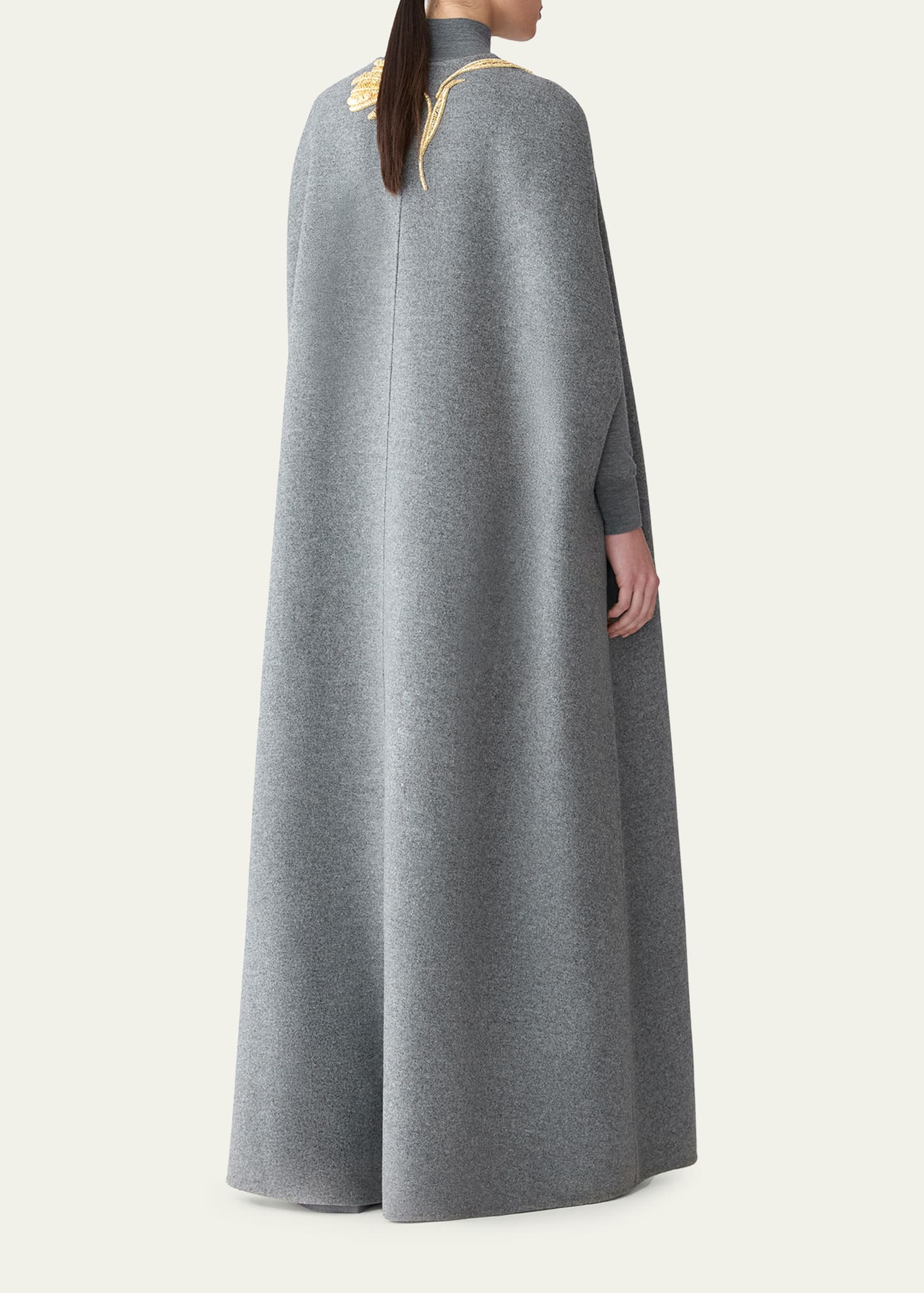 Long Embroidered Cape - 3