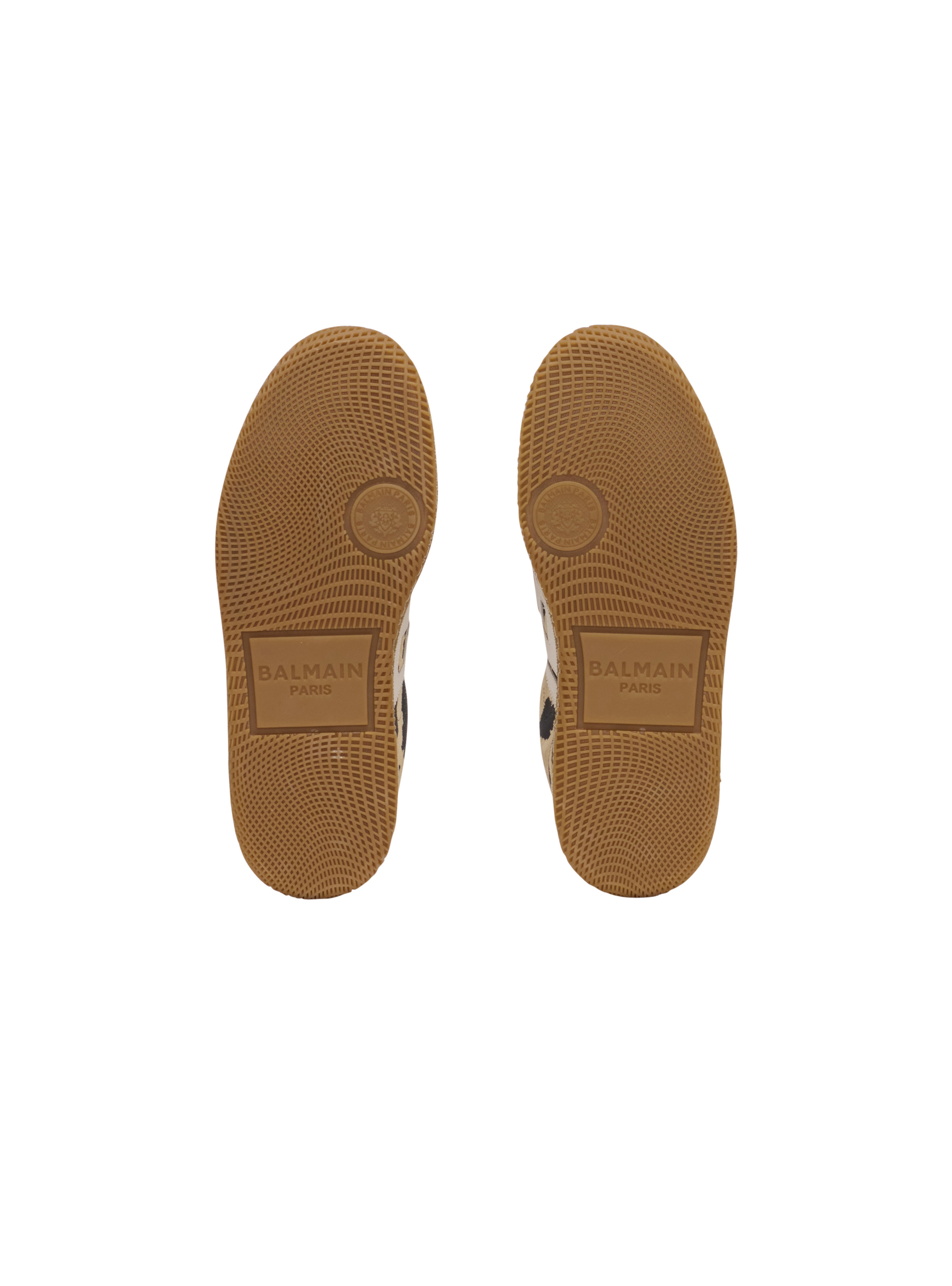 Balmain Swan leopard print suede leather trainers - 4