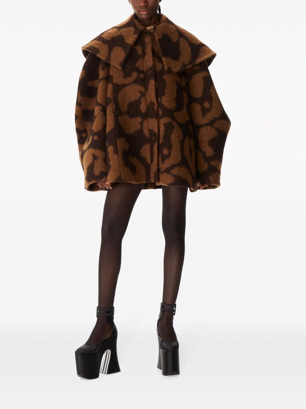 cocoon leopard-print jacket - 2