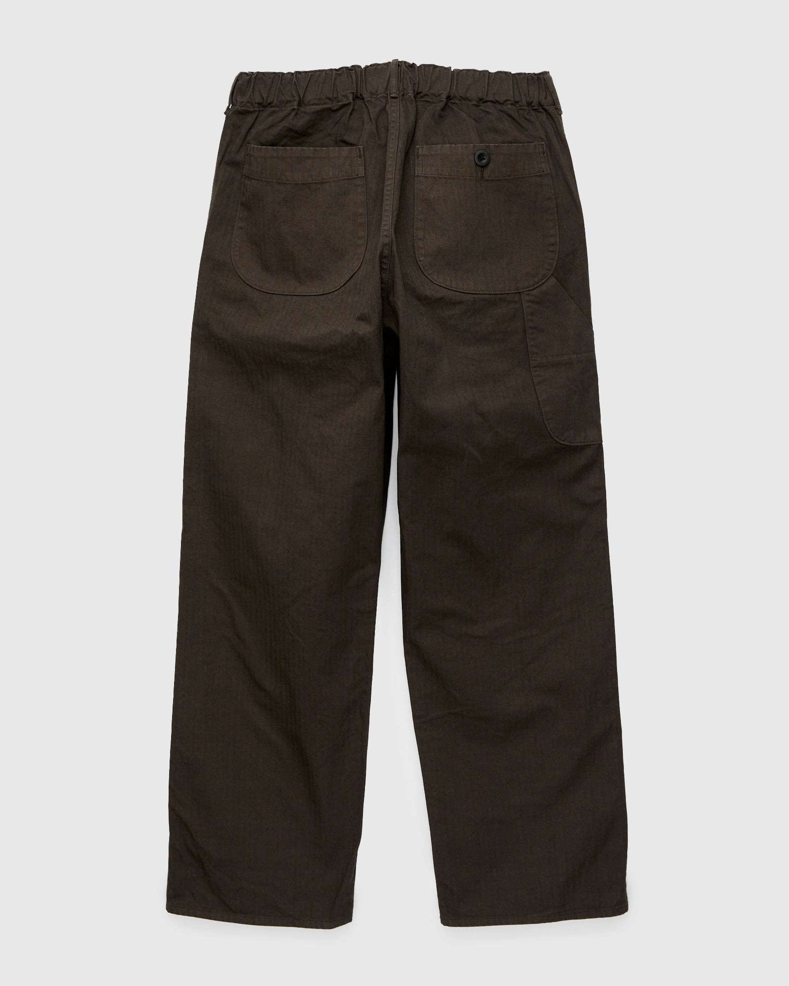 Wide Fit French Work Pants in Coffee Brown - 2
