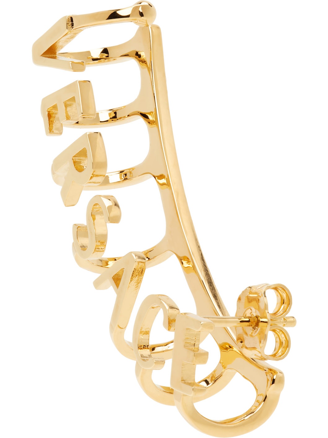 Gold Logo Single Earring - 2