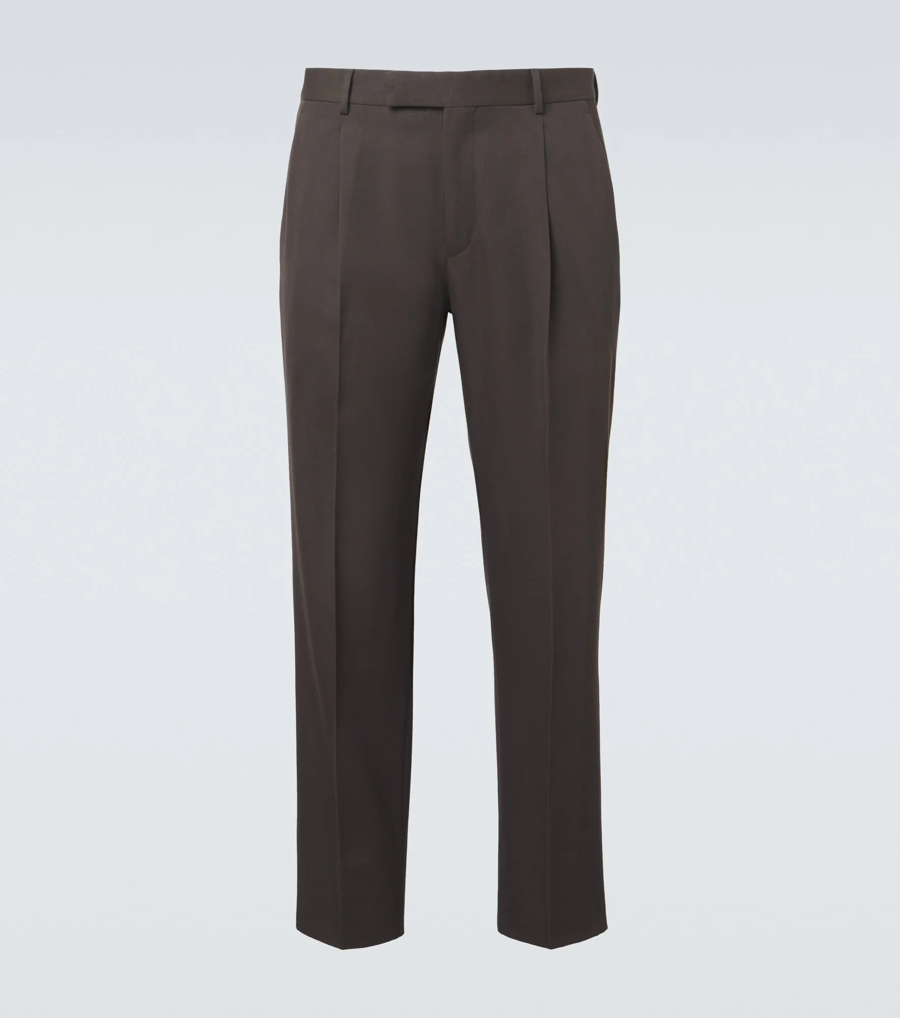 Cotton and wool straight pants - 1