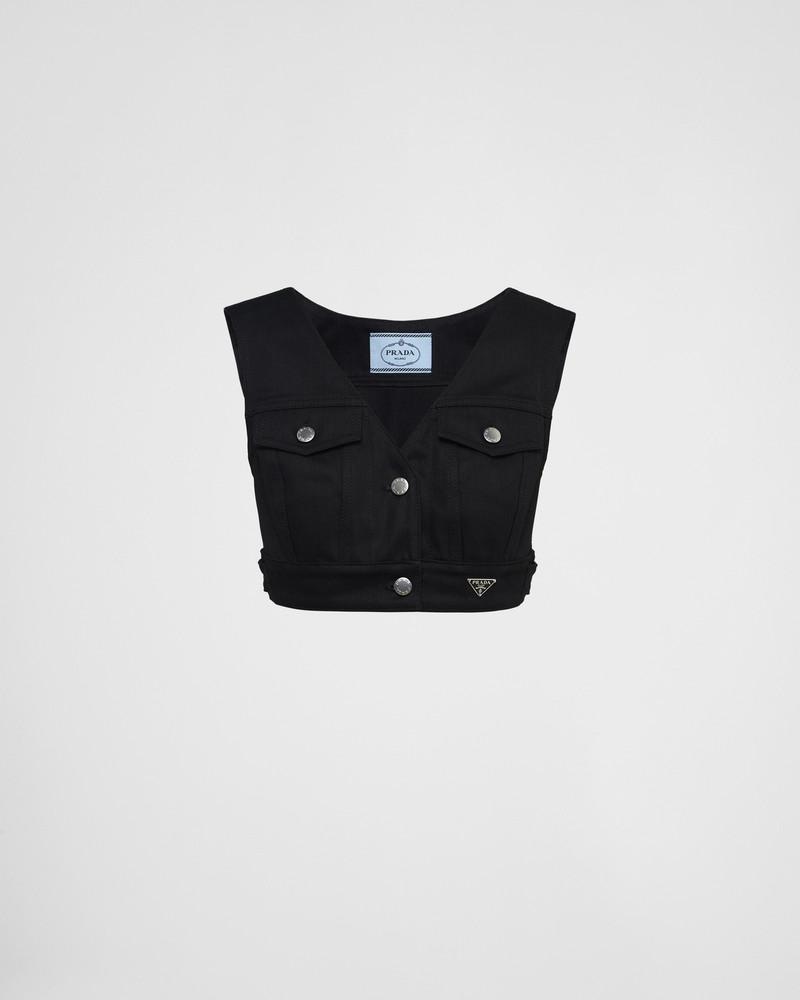 Stretch denim top 1