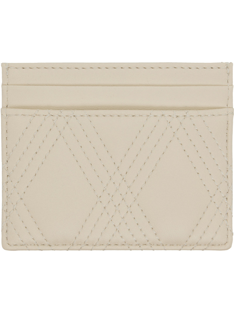 Valentino Off-White Quiltie 67 Card Holder outlook