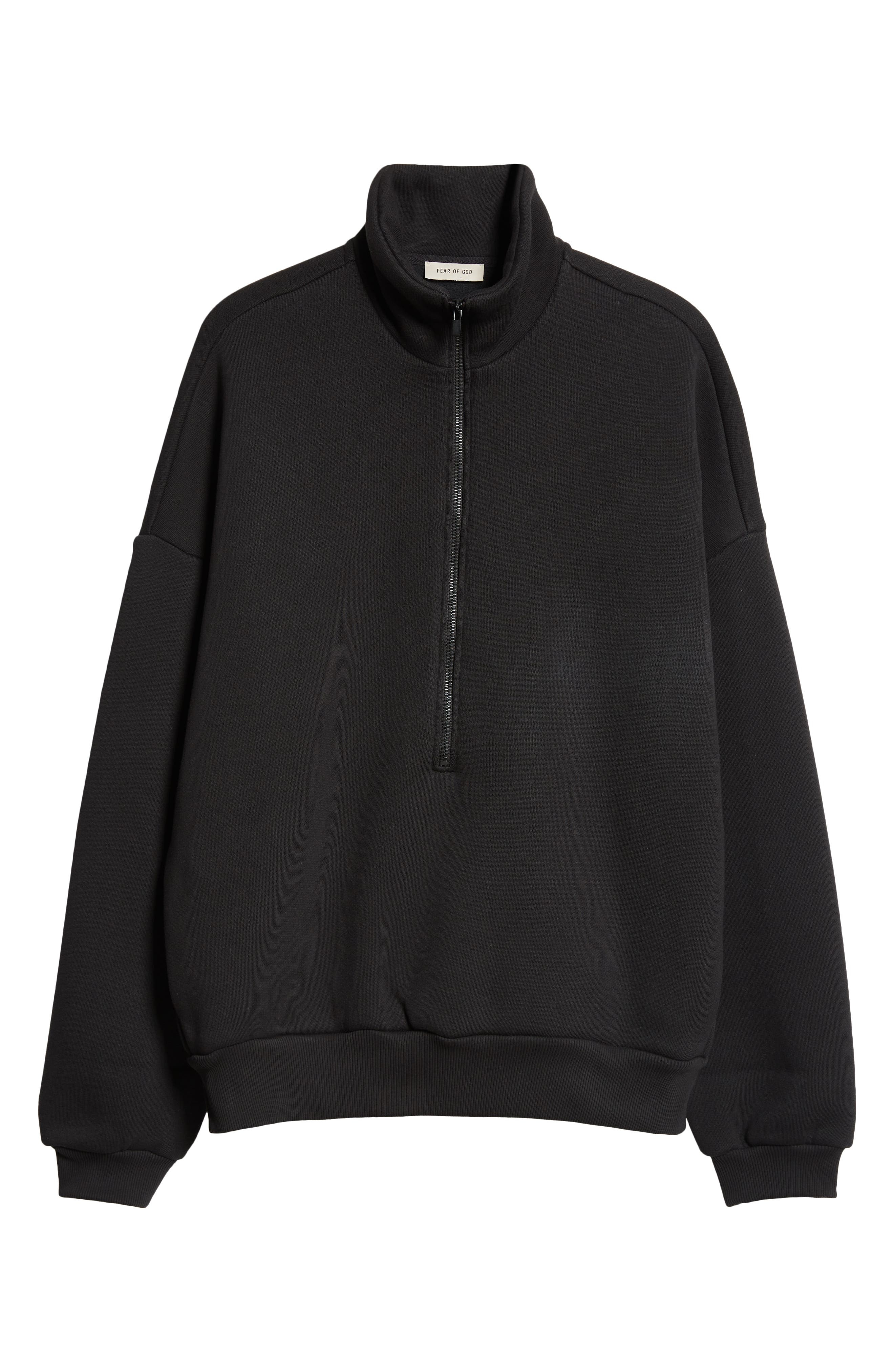 Fear of God Fleece Half Zip Pullover in Black at Nordstrom - 5