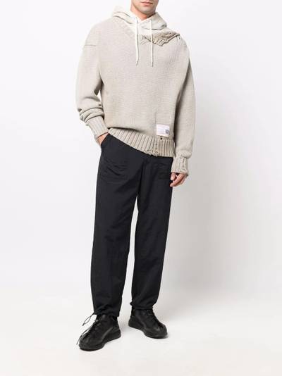 UNDERCOVER belted straight leg trousers outlook